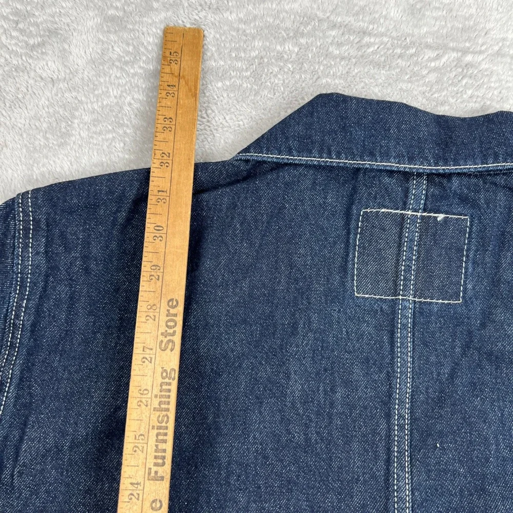 Levi's Chore Coat Jacket XL Dark Wash Blue Denim Mens Workwear Utility 00388 - Picture 9 of 10